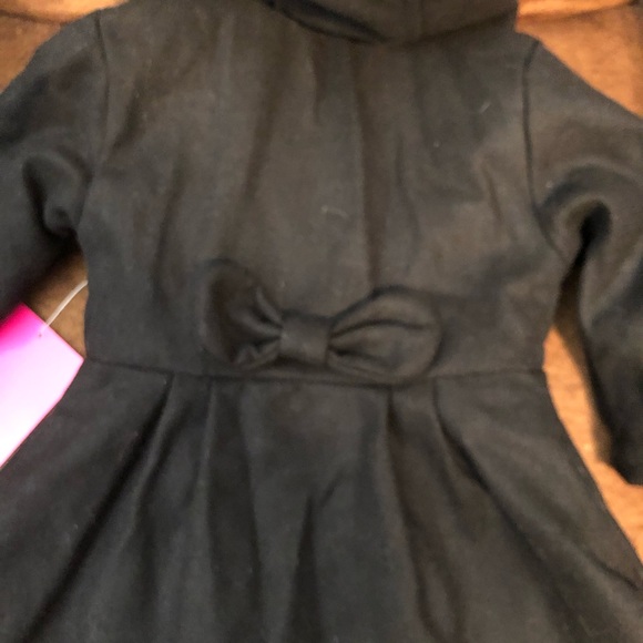 Baby Girl 12m Pink Platinum Wool Coat w/Hood NWT - Picture 5 of 7